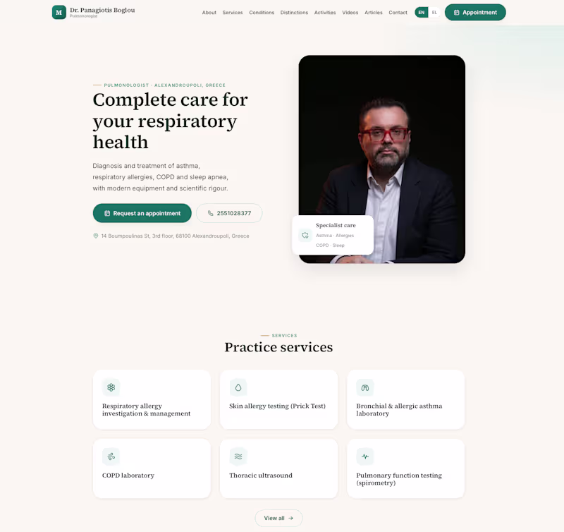 Cover image for Medical Website • Custom