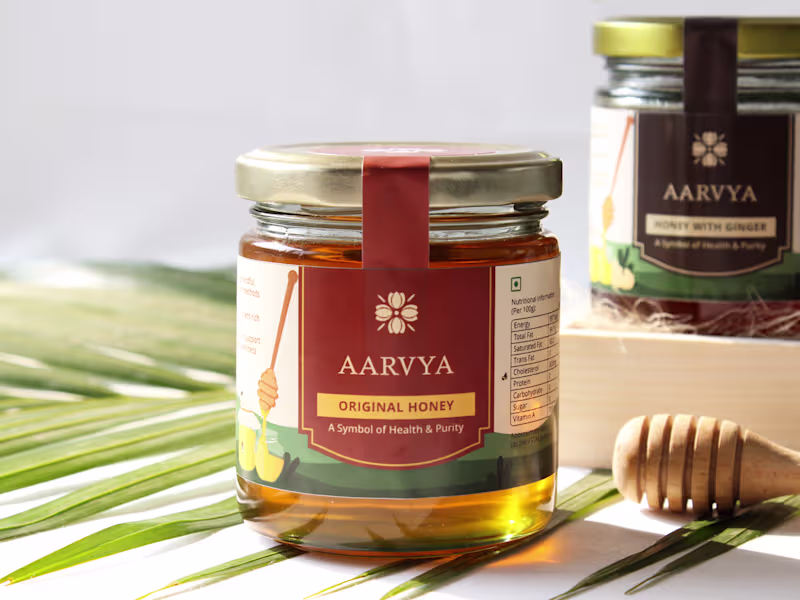 Cover image for Aarvya | Honey Branding & Packaging Design