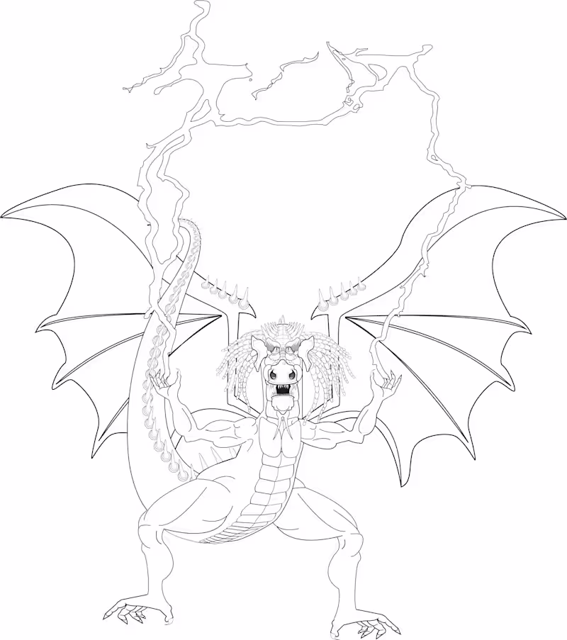 Cover image for Engaging Dragon Coloring Sheets for Stress-Free Relaxation