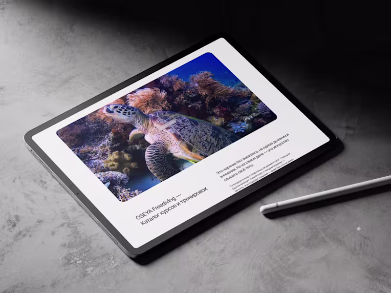 Cover image for OSEYA Freediving – Website Design