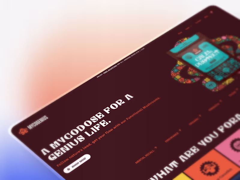 Cover image for MycoGenius Homepage UX Audit