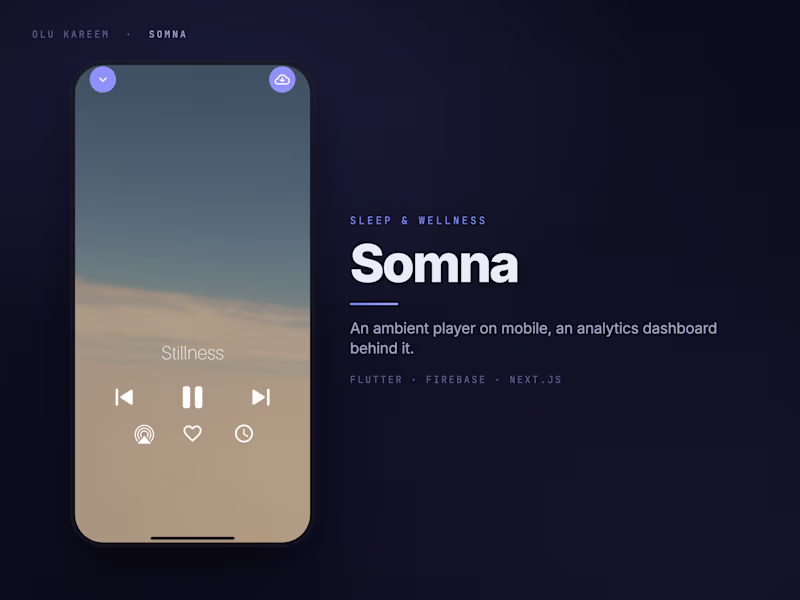 Cover image for A sleep and wellness app with a player, library, and analytics