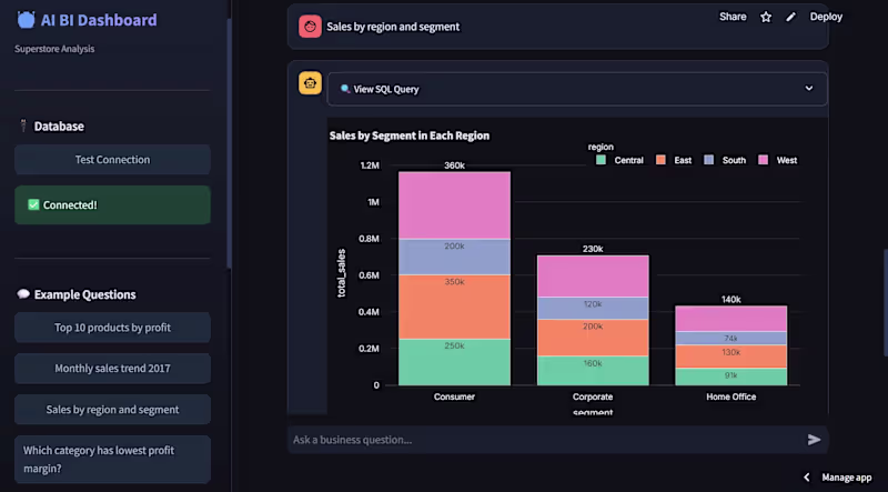 Cover image for AI Analyst
AI-powered business analytics system