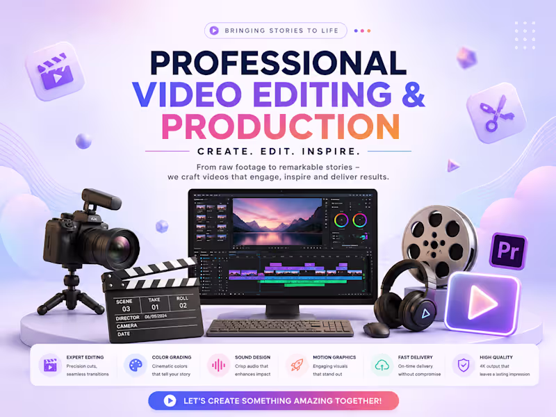 Cover image for Professional Video Editing & Production