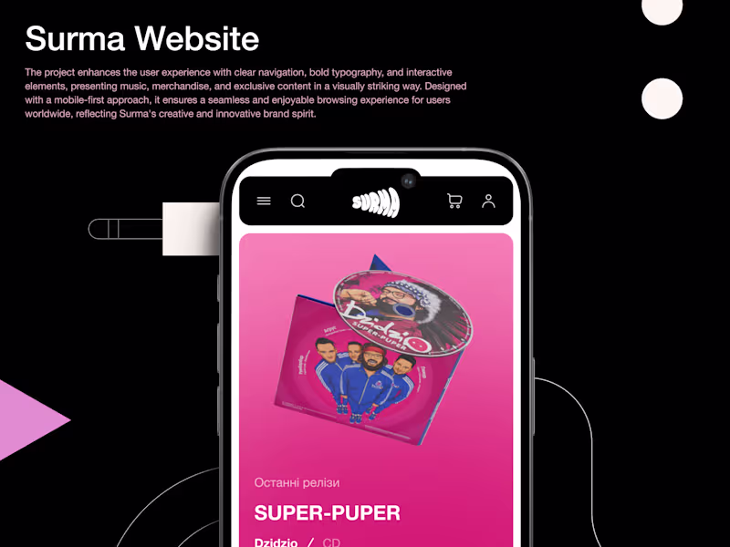 Cover image for Music e-commerce website in mobile version