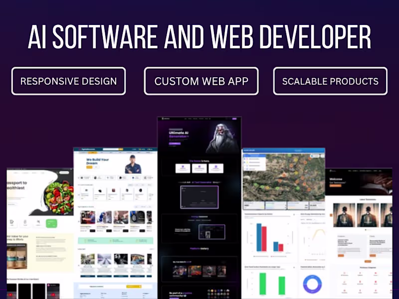 Cover image for Custom Full Stack Web Apps & AI SaaS Products with Dashboards