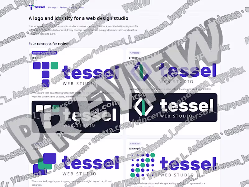 Cover image for Logo concepts and identity for a web studio