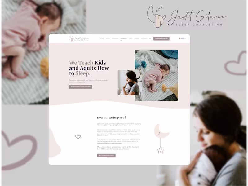 Cover image for Judit Gilarranz - Parenting Coach Website Design UI/UX Ideas