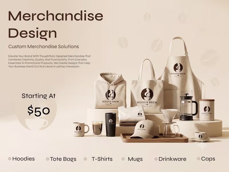 Cover image for Creative Merchandise Design for Brands & Businesses