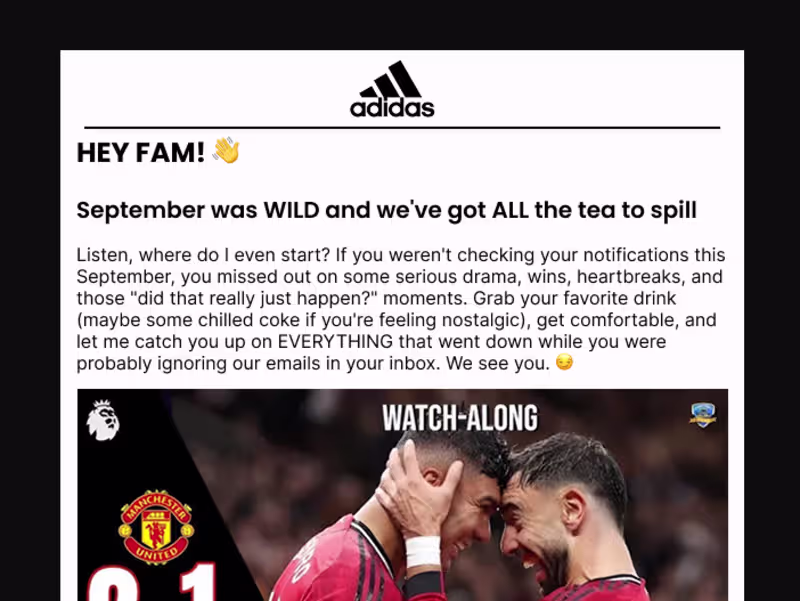 Cover image for Newsletter for Adidas Nigeria