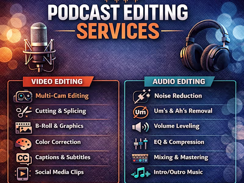 Cover image for Podcast Editing