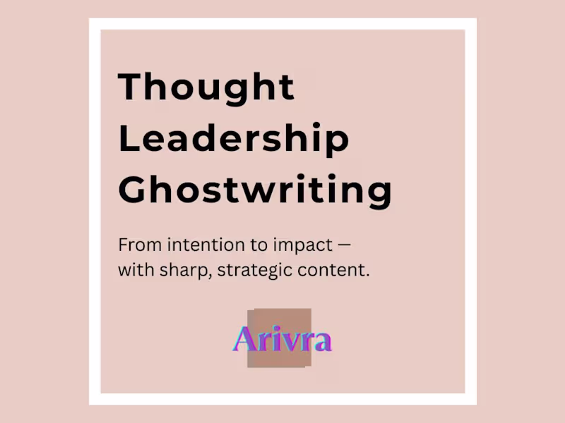 Cover image for Sample Thought Leadership Ghostwriting for Founders