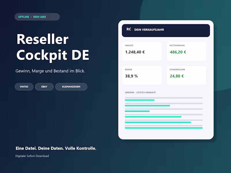 Cover image for Reseller Cockpit DE — Gewinn- & Inventar-Tracker