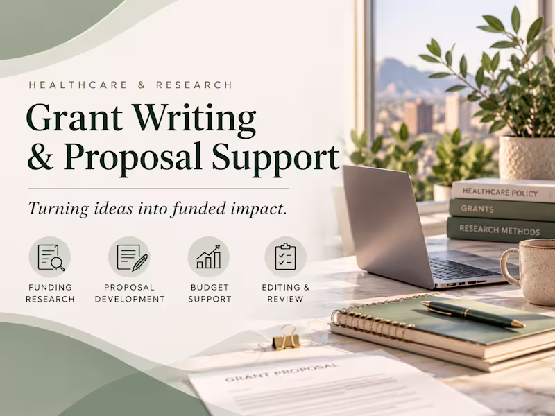 Cover image for Grant Research & Proposal Support