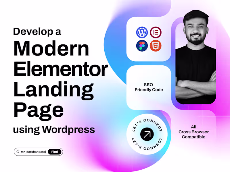 Cover image for I will develop a responsive WordPress Elementor landing page