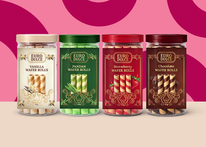 Cover image for Wafer Rolls Packaging & Label Design