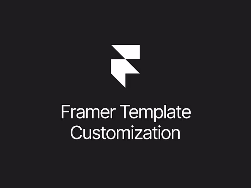 Cover image for Framer Template Customization
