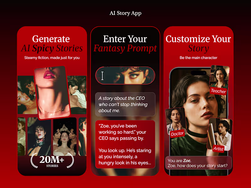 Cover image for App Store Screenshots Design | AI Content App | iOS | Figma