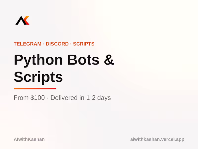 Cover image for Python Bots & Scripts