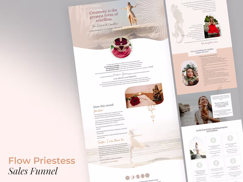 Cover image for The Embodied Creatrix | Immersive Kajabi Sales Page Design