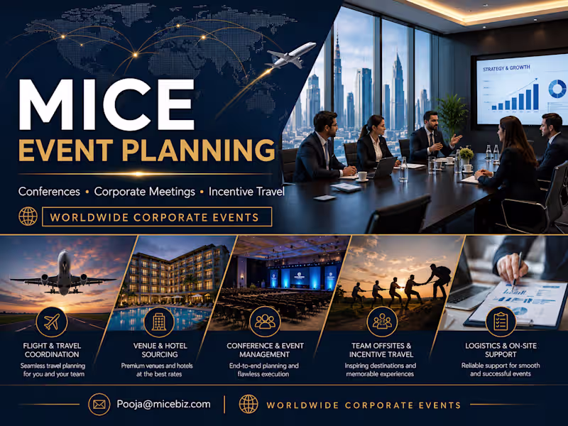 Cover image for MICE Event Planning, Conferences & Corporate Meetings