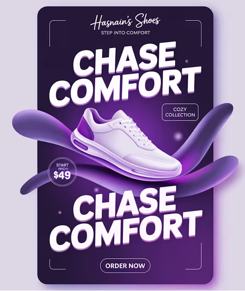Cover image for Shoes Advertisement Poster!🚀 