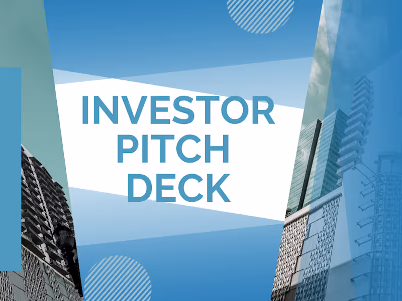 Cover image for Investor Pitch Deck
