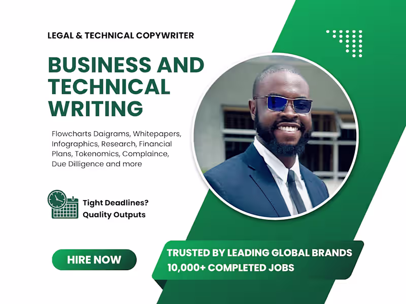 Cover image for Technical Writing + Flow Charts, Whitepapers, Research+++