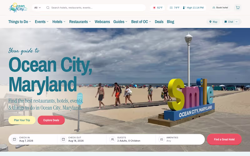 Cover image for OceanCity.com — WordPress to Next.js Rebuild