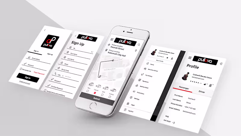 Cover image for New Pullova app Screen on Behance