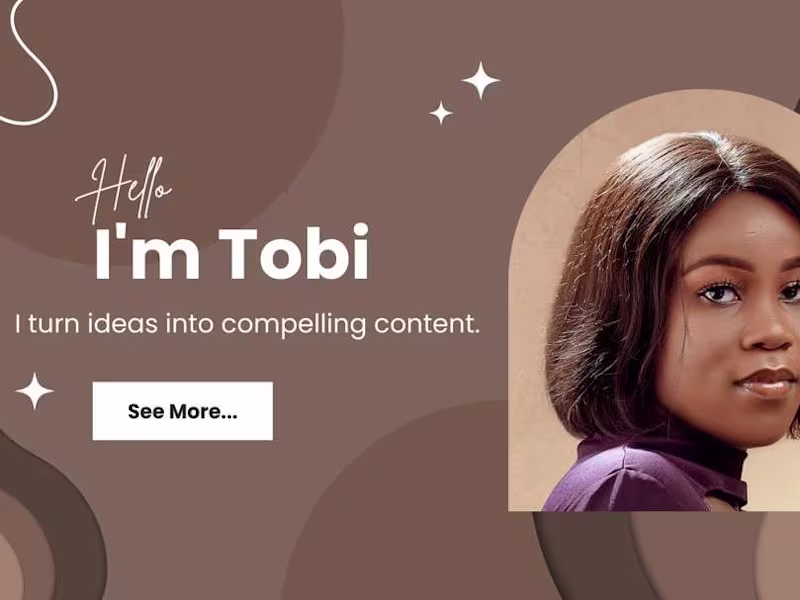 Cover image for Tobi Afolabi — Writing, Strategy & Content Portfolio