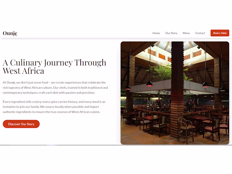 Cover image for Modern Restaurant Template
A production-ready Restaurant