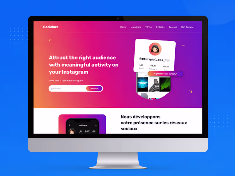 Cover image for Socialura: a marketing site built