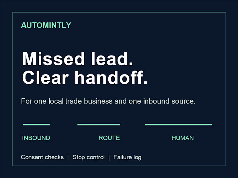 Cover image for Local Trade Lead Recovery | $995 Setup + $349/mo