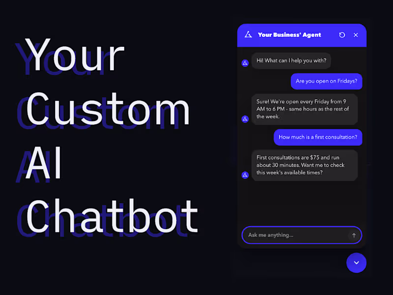 Cover image for Custom AI Chatbot, Trained on Your Brand & Content