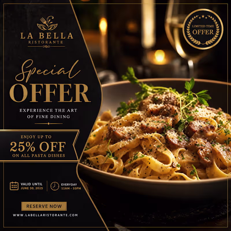Cover image for Luxury Food Advertisement Carousel Design\
Created