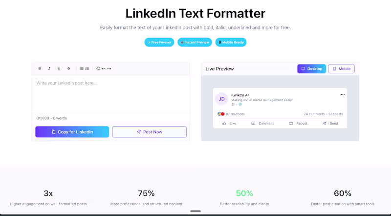 Cover image for AI-Powered LinkedIn Content Formatter