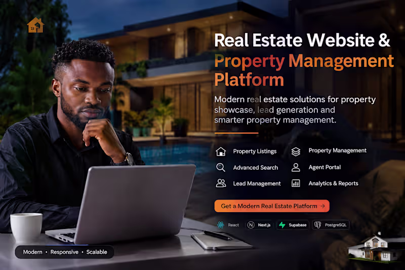 Cover image for build a modern real estate website and property management