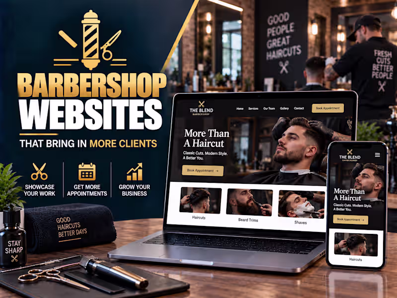 Cover image for 💈 Barber Shop Website Design | WordPress Barbershop Website