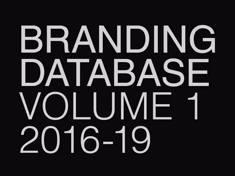 Cover image for BRANDING DATABASE VOL. 1