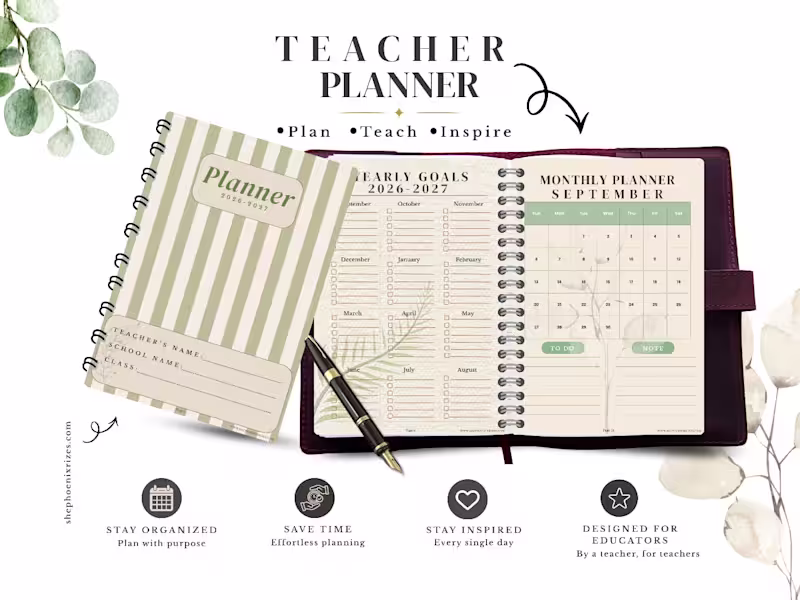 Cover image for Project title:
Teacher Planner 2026–2027 |