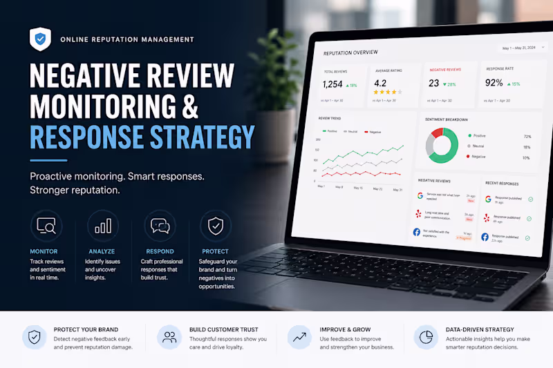 Cover image for Negative Review Monitoring & Response Strategy