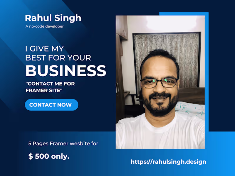 Cover image for Website design in Framer