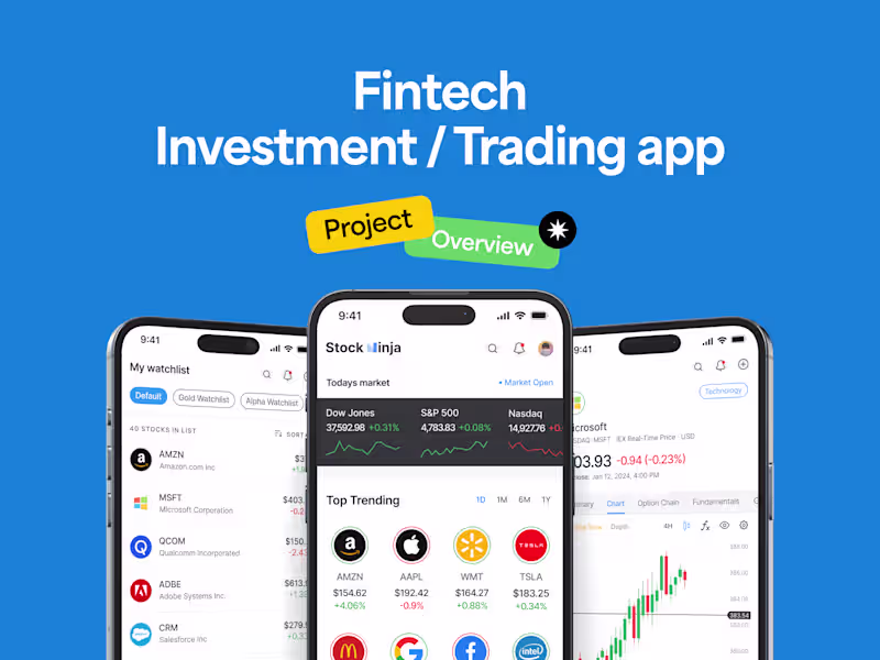 Cover image for Fintech - Investment and Trading App