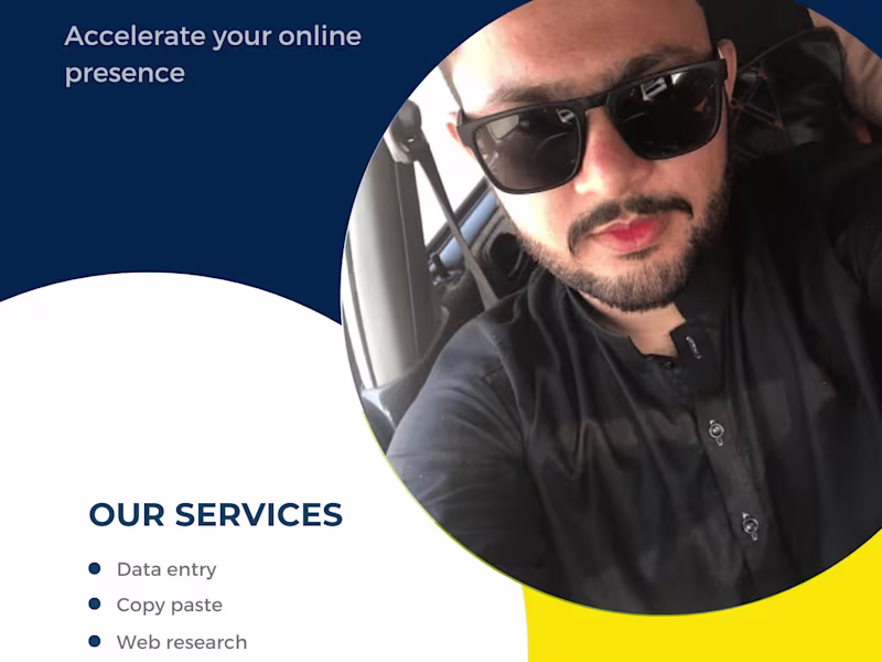 Cover image for Data analyst in a unique way.to be your data entry operator 