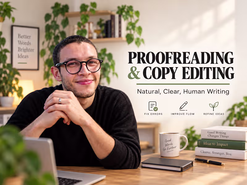 Cover image for Proofreading, Copy Editing & AI Content Humanization