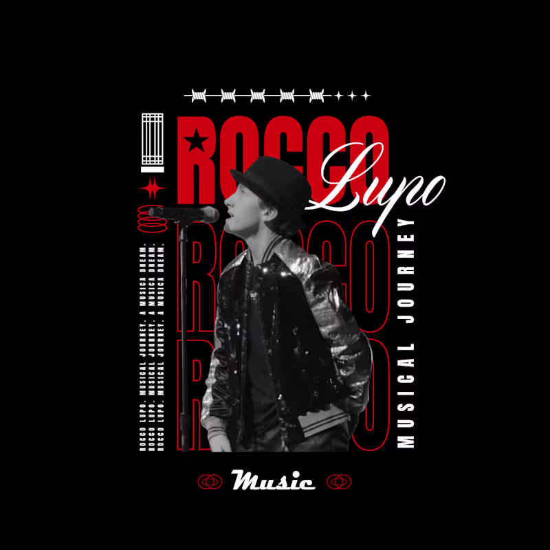 Cover image for Rocco lupo - Tour merchandise design :: Behance