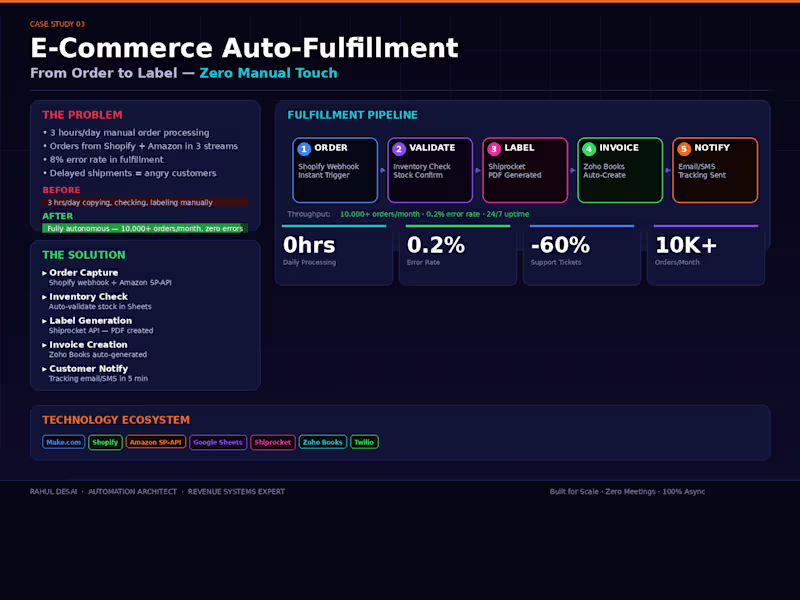 Cover image for E-Commerce Auto-Fulfilment System — From