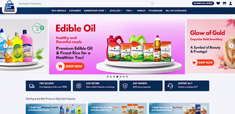 Cover image for Developed an e-commerce and MLM