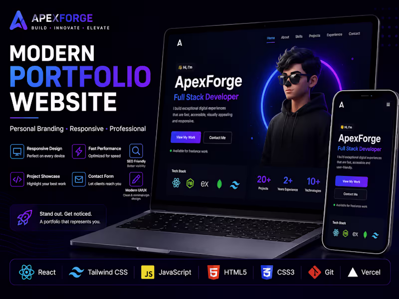 Cover image for Build a Modern Portfolio Website